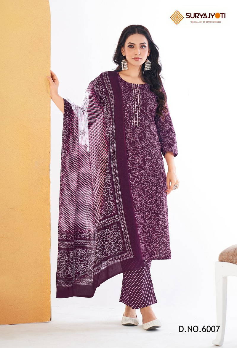 Bandhani Lehariya Vol 6 By Suryajyoti Printed Kurti With Bottom Dupatta Suppliers In Mumbai